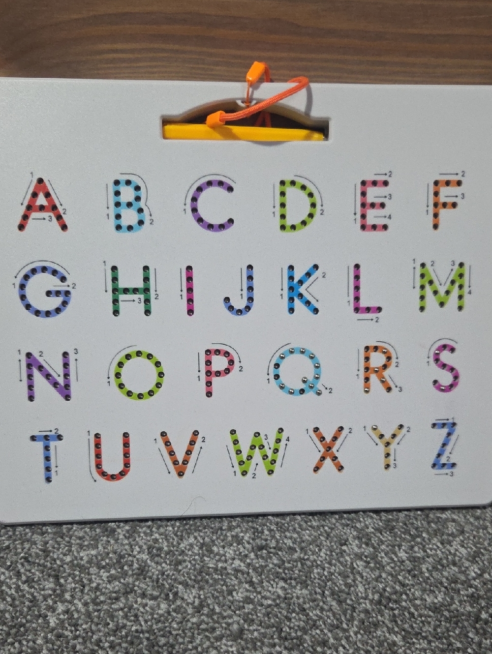 Children's Alphabet Tracing Board - Multi Color Letters